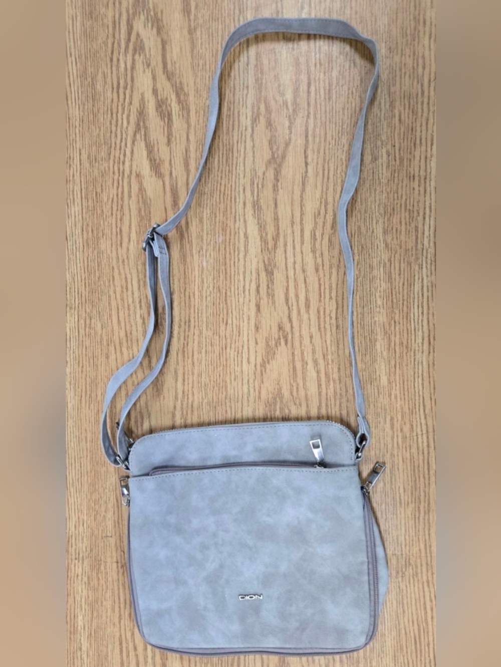 DION Grey Crossbody Bag With Adjustable Shoulder